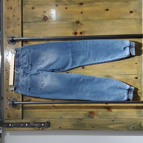 DENIM CHAMBRAY COTTON ON JOGGER SPORTY JEANS SIZE 2 - Picture 2 of 7